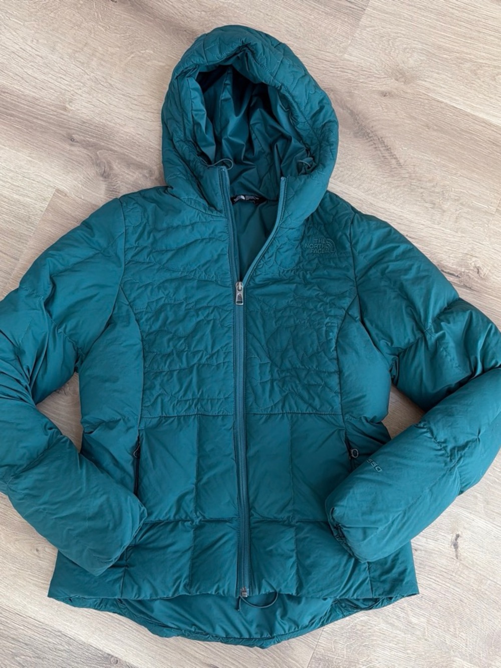 The North Face Women's Teal Green Hooded Insulated Jacket
